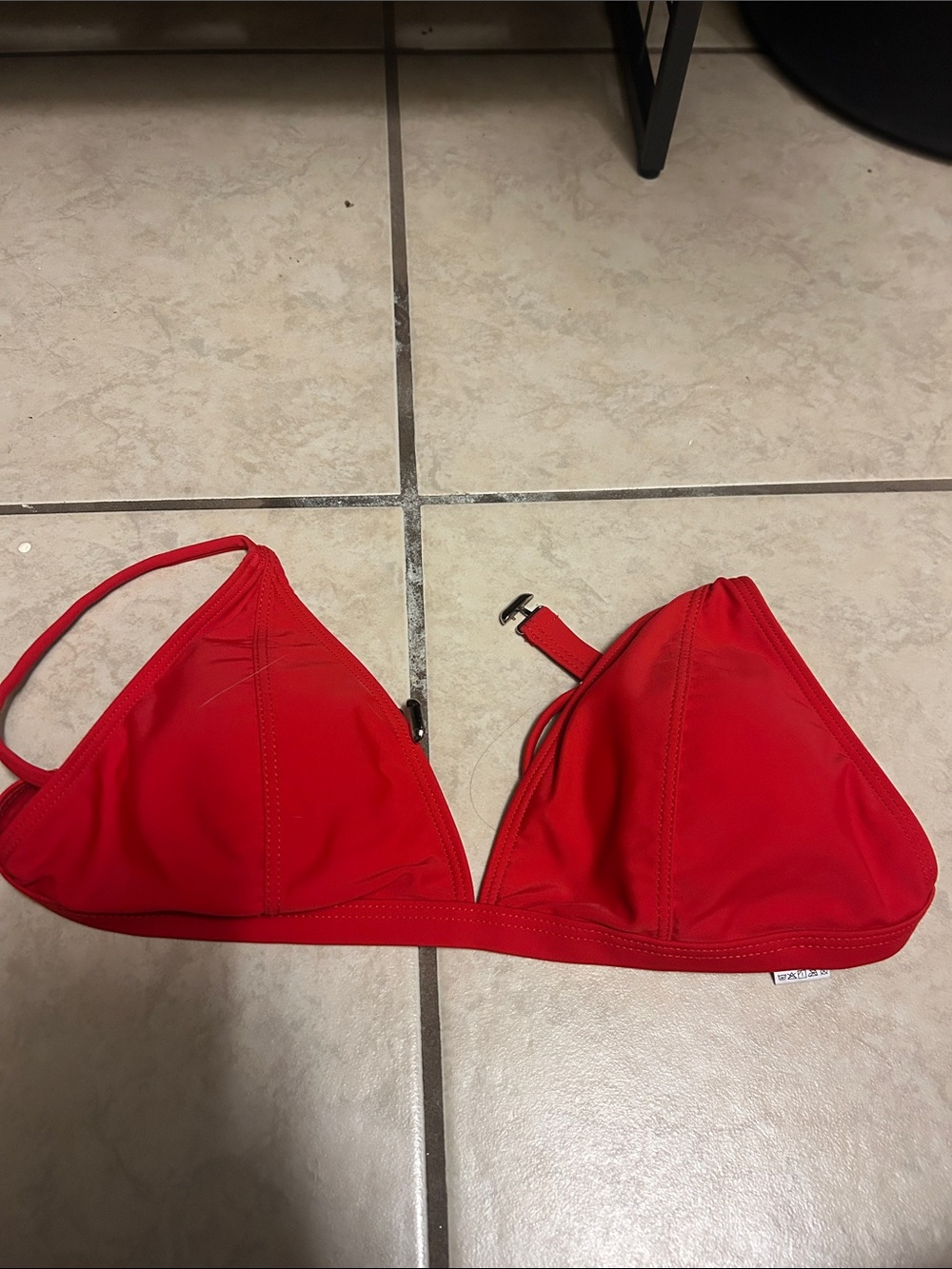 Source Unknown Red Triangle Bikini Top